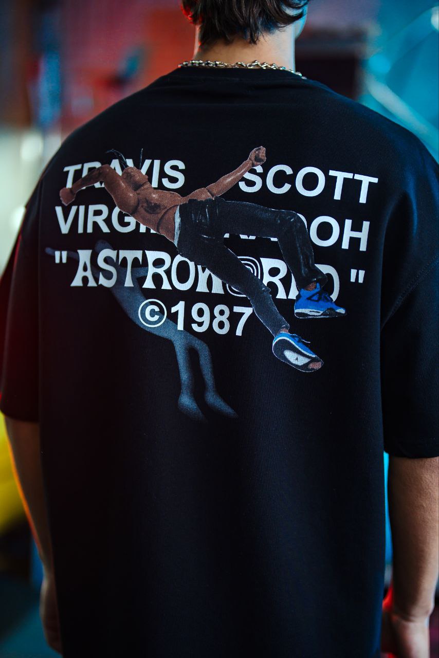 Travis Scott x Virgil Abloh Inspired "ASTRONOR" Oversized Graphic Tee