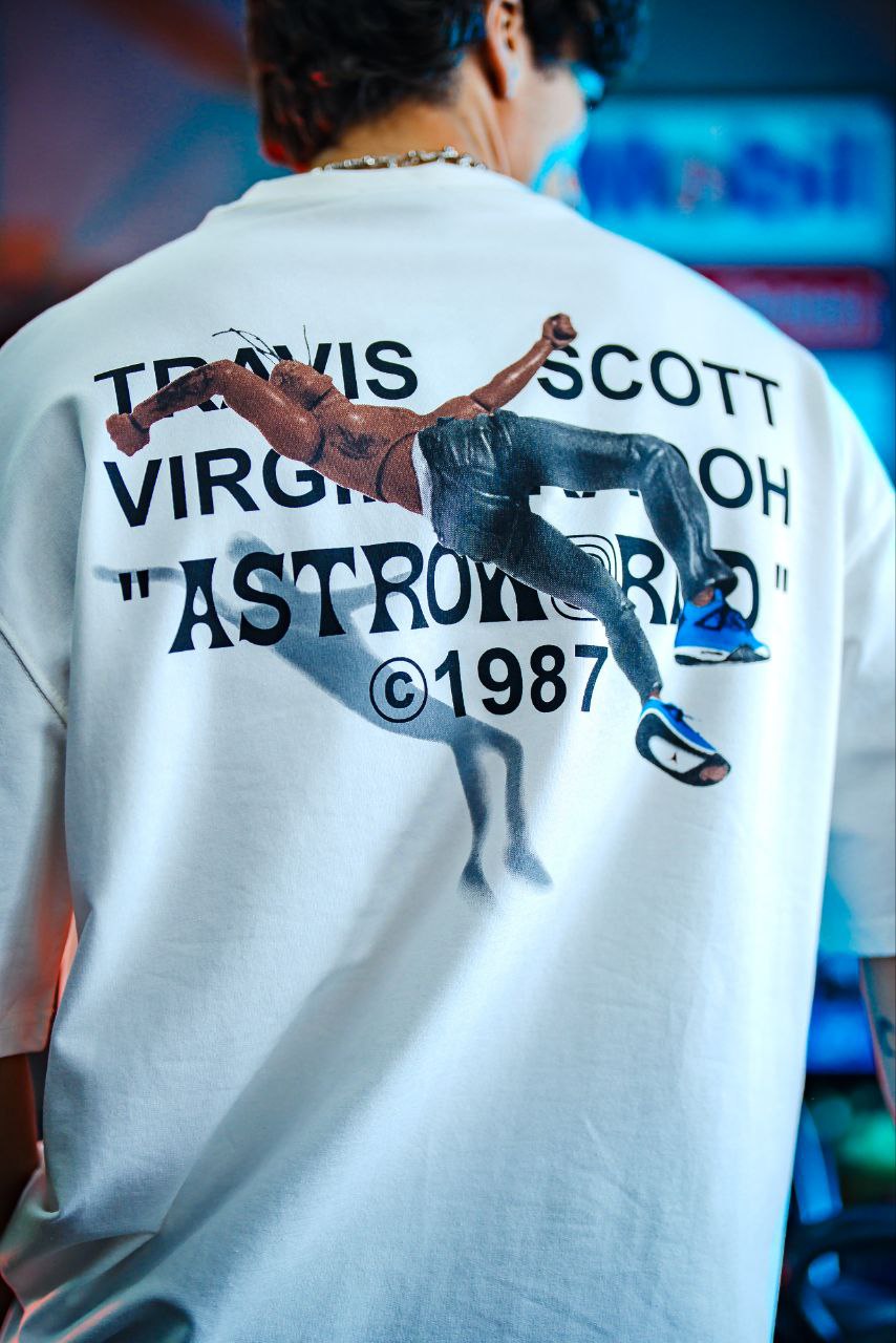 Travis Scott x Virgil Abloh Inspired "ASTRONOR" Oversized Graphic Tee