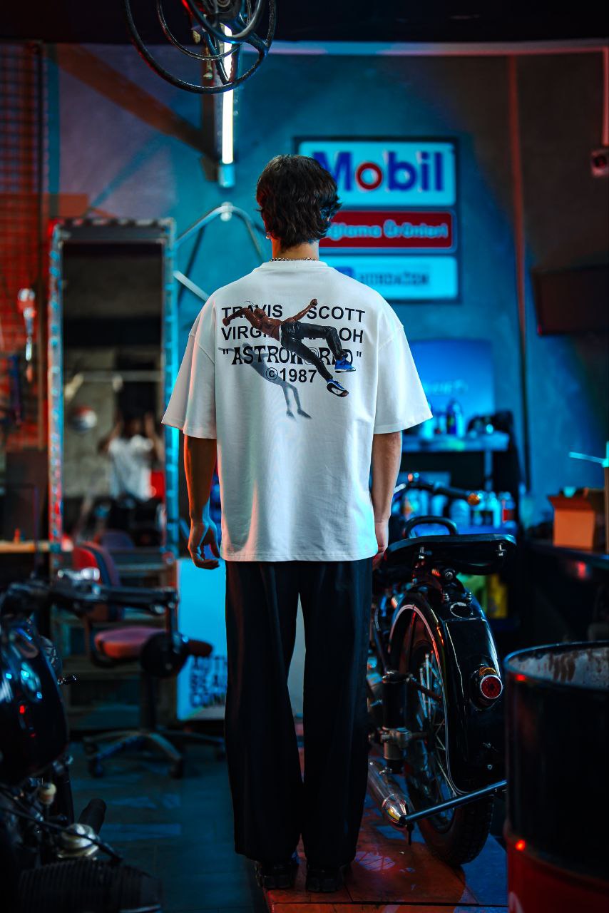 Travis Scott x Virgil Abloh Inspired "ASTRONOR" Oversized Graphic Tee