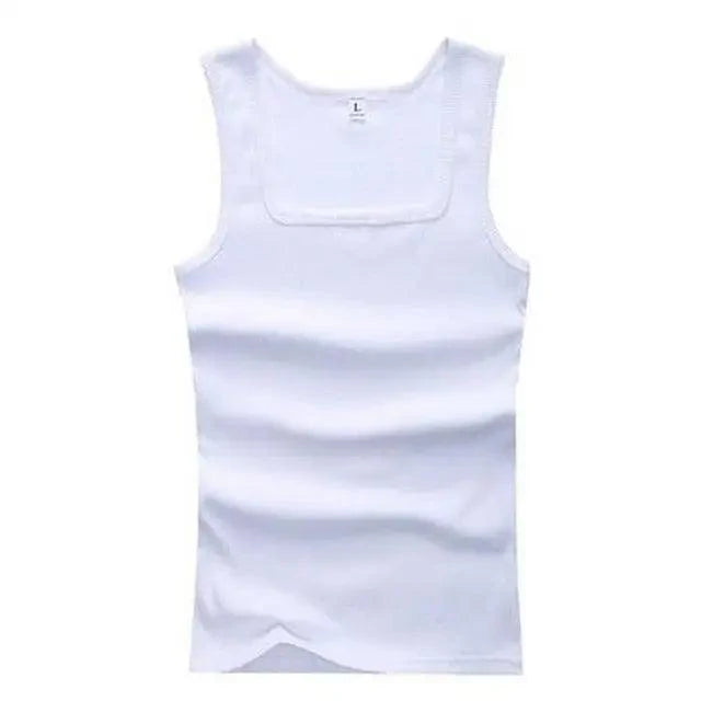 Summer Plus Size Summer Good Men Clothing Tank Tops Elegant Black White Gray Singlets Sleeveless Fitness Men Vest Bodybuilding Vest Summer Men's Vest Gym Casual Vest Sleeveless Vest Clothes